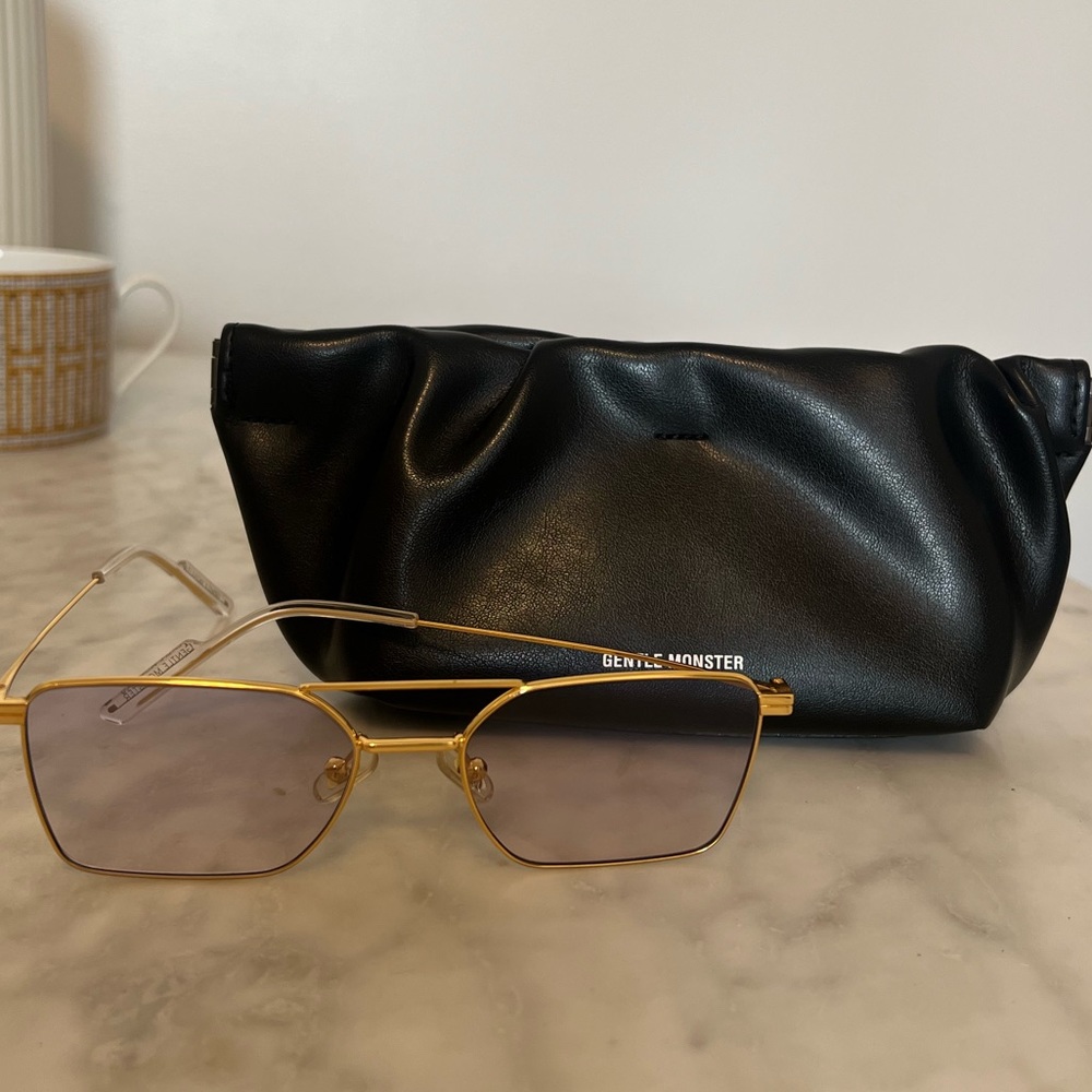 Gentle Monster Clear Gold Frame Glasses Unisex - Picture 6 of 10